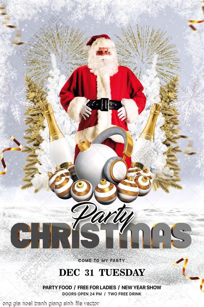 ong gia noel tranh giang sinh file vector